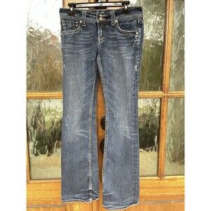 Sang Real Womens Size 29 Hemmed* Medium Wash Low Rise Bootcut Denim Jeans